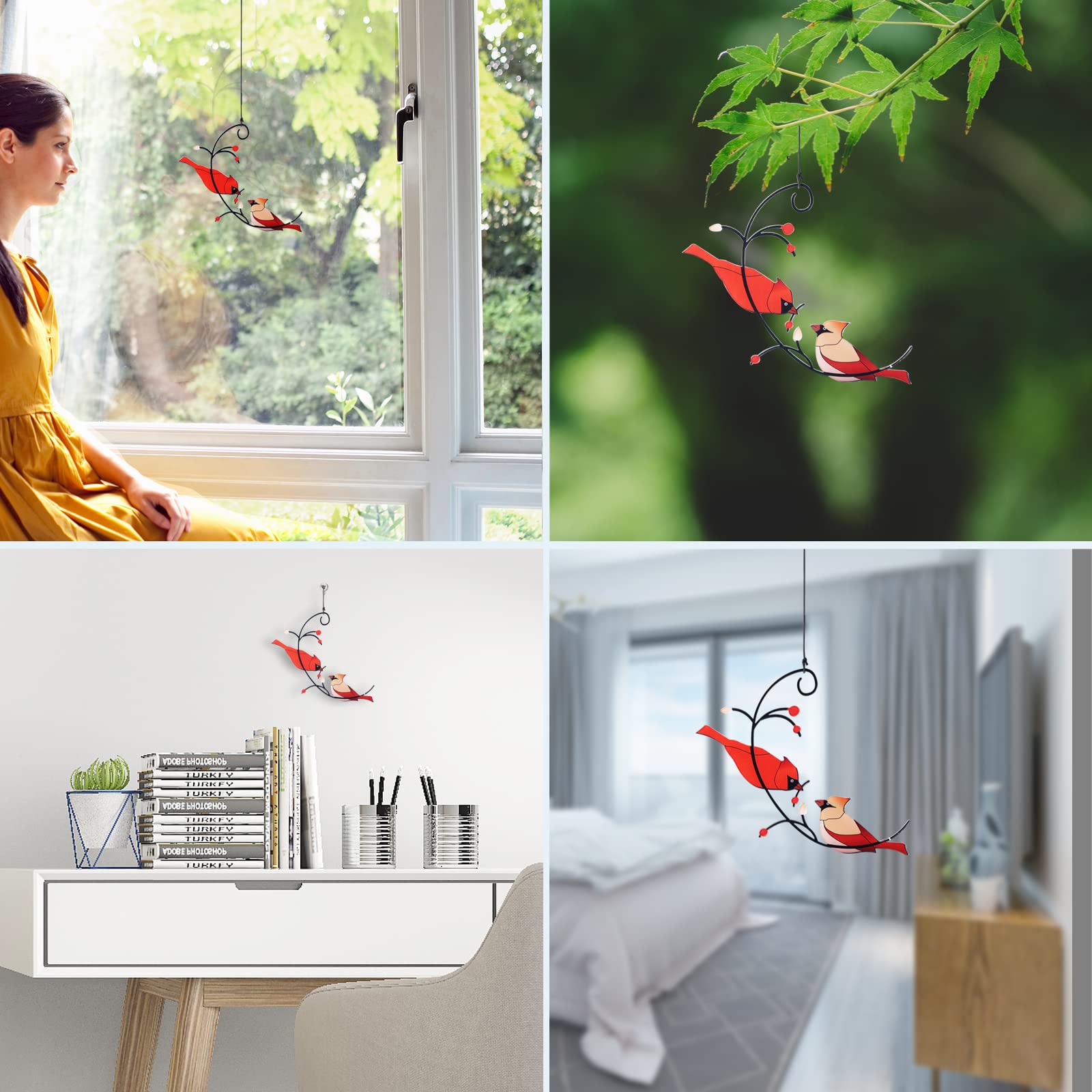 Amazon.co.jp: Cruis Cuka 鳥の装飾 カージナル バード サン